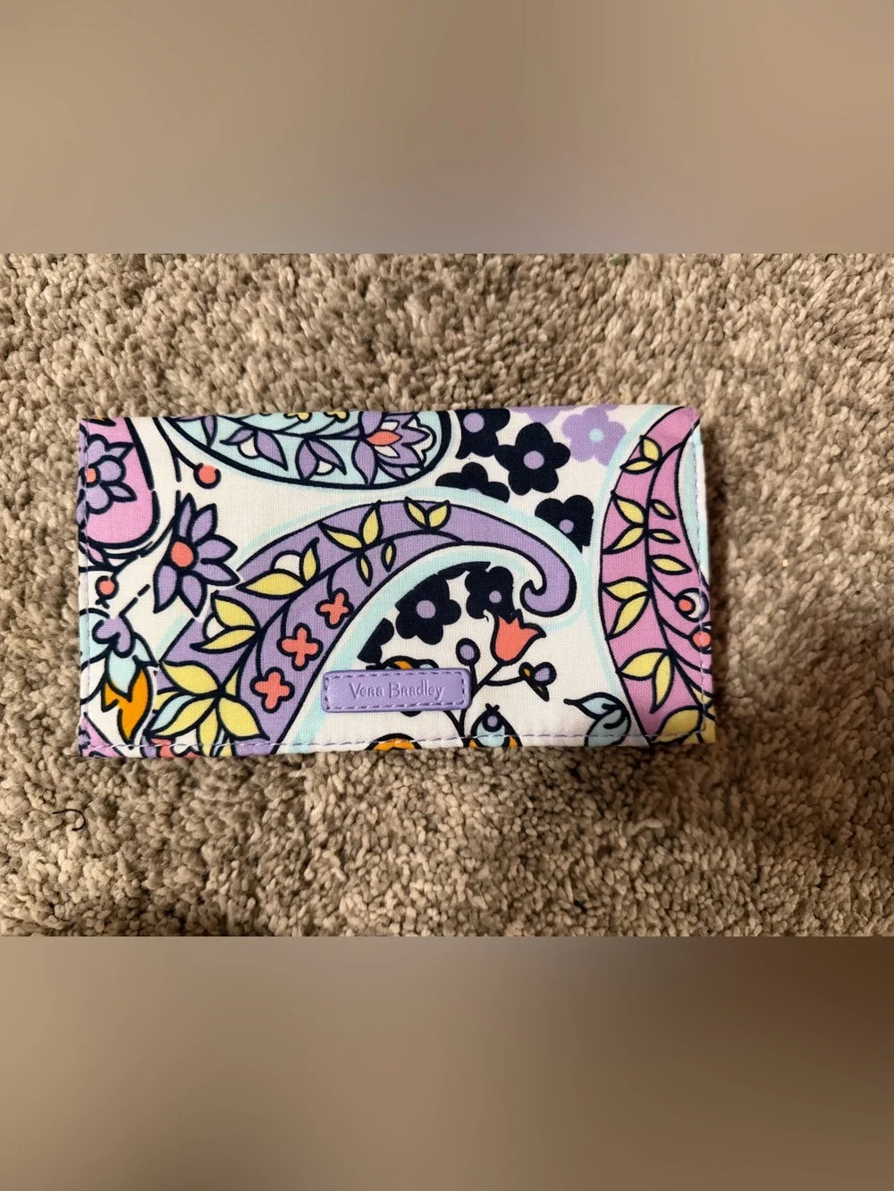 Vera Bradley Maddalena Paisley Cotton Checkbook Cover